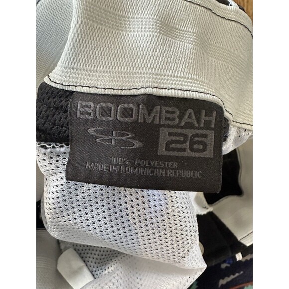 Boombah Baseball Pants Youth Size 26 Black Blue White Piping Stripe Size 26x19 - Picture 8 of 9